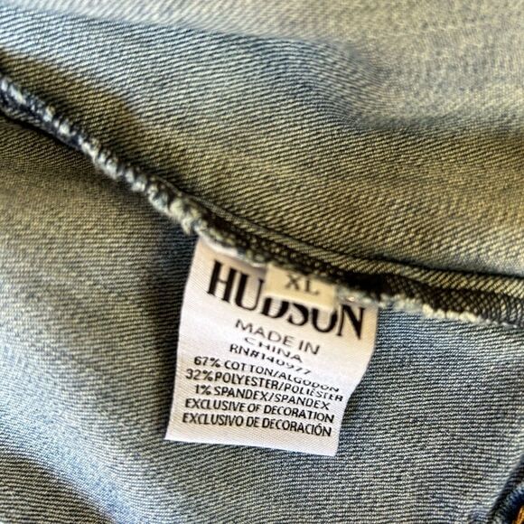 Hudson Girls Light Wash Long Sleeve Jean Jacket Size XL - Picture 6 of 10